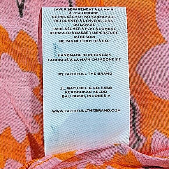 NWT Faithfull the Brand Pink Marni Paraiso Floral Print Mini Dress Size 4 Small - Picture 7 of 8